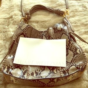 Brand NEW Stuart Weizman snakeskin handbag!
